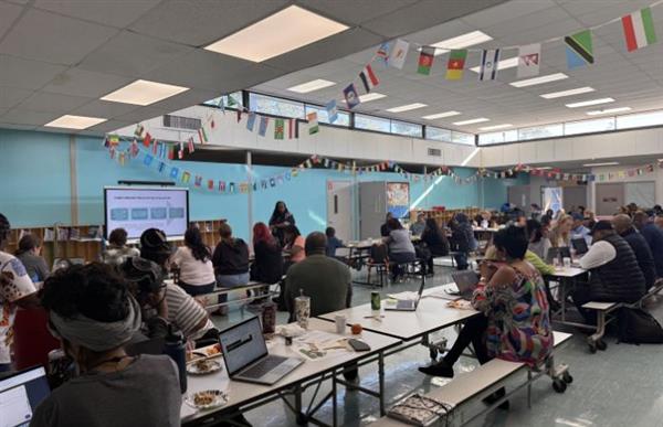 teachers listening on professional development day